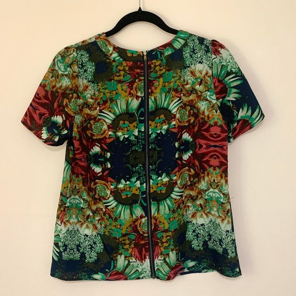 Collective Concepts Floral Print Popover Top - Picture 2 of 4